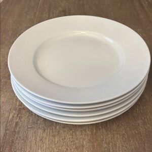 Pottery Barn 6 plates in white